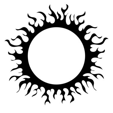 Dekoratif daire çerçevesi. Retro Neo kabile barok süsü. Vektör tasarım ögesi