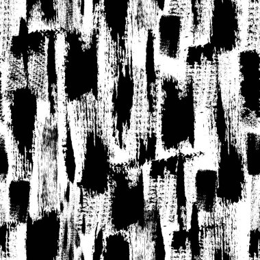 Grunge pürüzsüz desenli. Fırça darbeleri tasarımı. El çizimi siyah mürekkep, boya lekesi yüzey izi. Tekstil, kumaş, duvar kağıdı, ambalaj, albüm ve ambalaj için harika.