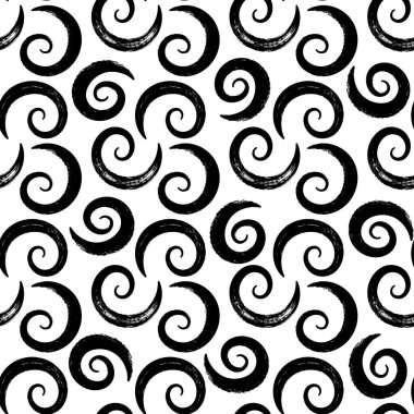 Kıvrımlı kıvrımlı kıvrımlı hatları olan kusursuz bir desen. Fırça darbeleriyle soyut arkaplan. Tekstil, kumaş, duvar kağıdı, ambalaj, albüm ve ambalaj için harika.