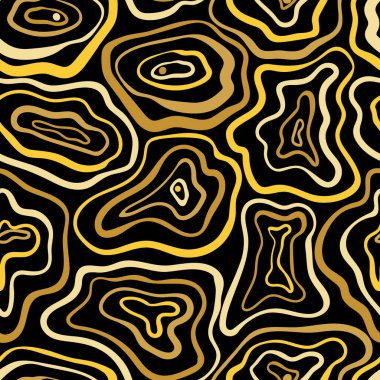 Siyahta minimalist, soyut, pürüzsüz desen. Kapalı dalga çizgileri, ahşap doku. Tekstil, kumaş, duvar kağıdı, ambalaj, albüm ve ambalaj için harika.