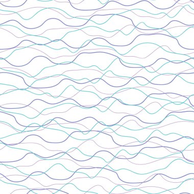 Eğri çizgi karalaması kusursuz desen. Sürekli çizgileri olan soyut eğri büğrü modern arkaplan. Tekstil, kumaş, duvar kağıdı, ambalaj, albüm ve ambalaj için moda baskı