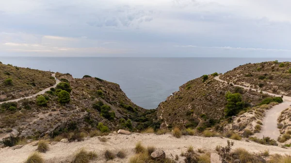 Stranden Kliffen Toeristische Plaatsen Het Zuiden Van Spanje Witte Kust — Stockfoto