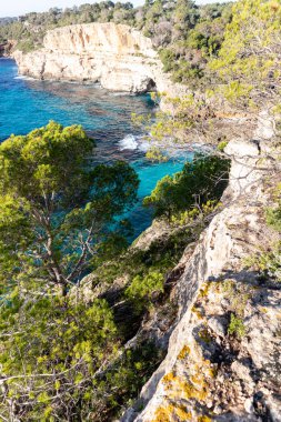 Beaches, cliffs and coves in Majorca, Spain. Mediterranean Sea.