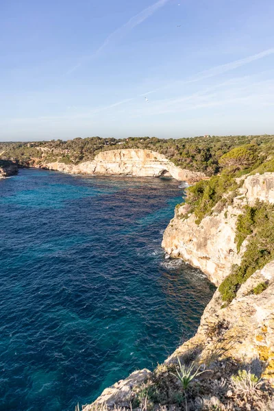 Beaches, cliffs and coves in Majorca, Spain. Mediterranean Sea.