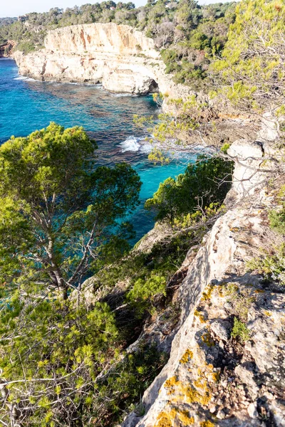 Beaches, cliffs and coves in Majorca, Spain. Mediterranean Sea.