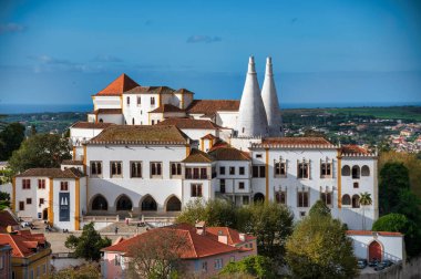  Sintra Ulusal Sarayı, eski kasaba, Sintra Portekiz