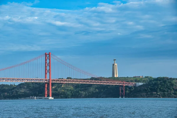 Most Tejo Oblasti Belem Centru Lisabonu Portugalsko — Stock fotografie