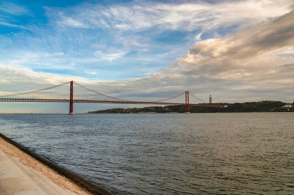Most Tejo Oblasti Belem Centru Lisabonu Portugalsko — Stock fotografie