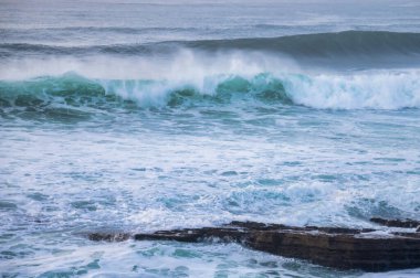 Sahilde büyük bir okyanus dalgası