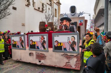 Torres Vedras, Portekiz. 19 Şubat 2023. Torres Vedras karnavalı 2023, Portekiz 'in en çok Portekiz karnavalı, 100 yıllık kutlama.