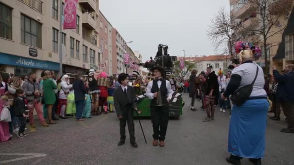 Torres Vedras Portogallo Febbraio 2023 Torres Vedras Carnaval 2023 Carnevale — Video Stock