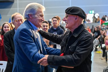 Lizbon, Portekiz. 11 Mayıs 2025. CDU, yaklaşan parlamento seçimleri kapsamında Lizbon 'daki Carlos Lopes Pavyonu' nda bir miting ve kutlama düzenledi..