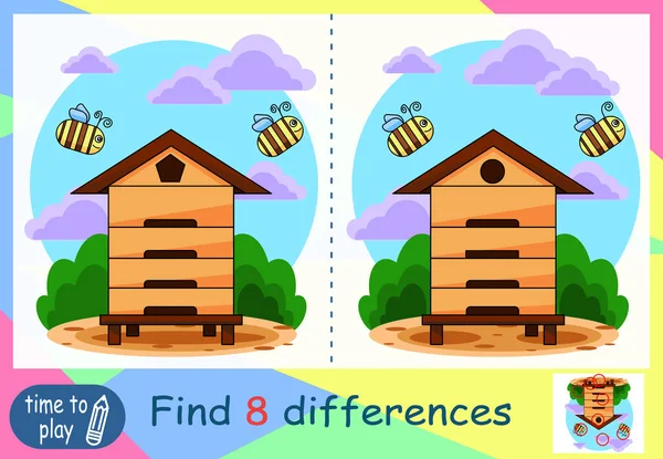 stock vector children's educational game. find the difference. fire truck. giraffe. wasp. bee. car