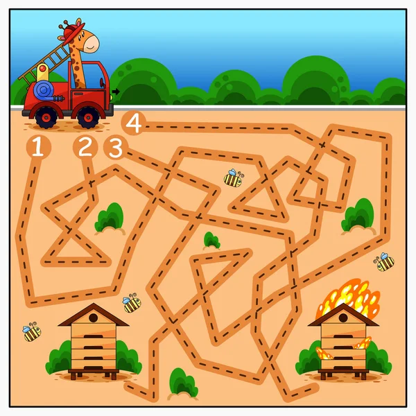 Jogo Educativo Das Crianças Puzzle Infantil Labirinto Infantil Personagens  Desenhos imagem vetorial de sycikovao© 667785526