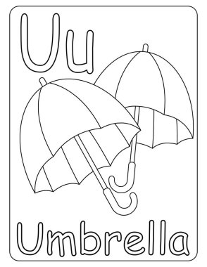 Çocuklar için ABC kartları. Mektup çalışma seti, yiyecek, hayvan ve peri masalı karakterli İngiliz alfabesi. Çizgi roman..