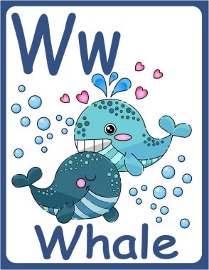 Çocuklar için ABC kartları. Mektup çalışma seti, yiyecek, hayvan ve peri masalı karakterli İngiliz alfabesi. Çizgi roman..