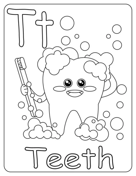 Abcカード レタースタディセット 食べ物 おとぎ話のキャラクター漫画の英語アルファベット — ストックベクタ