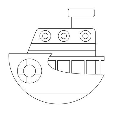 Çocukların eğitici oyunu. Görevler. Boyama kitabı. gemi