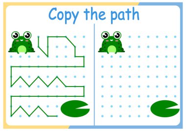 Çocuklar için sevimli hayvanların olduğu etkinlikler. Yolu kopyala. Çocuklar için mantık oyunları. Vektör çizimi. Kitap kare biçiminde.. 