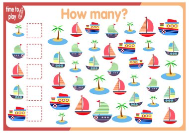 Çocuklar için matematik kartı. Sayılar üzerinde çalışıyorum. Çocukların mantık sorunları. Çocuklar için biblolar. Numara. Kamyonlar, gemiler ve arabalar. Nesneleri say ve miktarlarını yaz