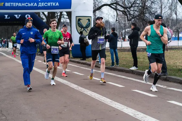 Kiev Ukraine April 2024 Sport Event Unbroken Ten Charity Run — Stock Photo, Image