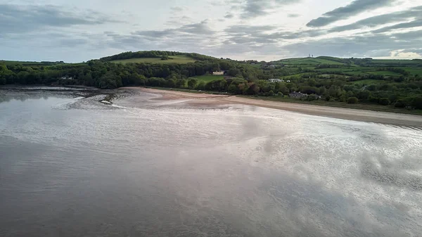 Drone Aerial View Woodstown海滩 爱尔兰沃特福德 — 图库照片