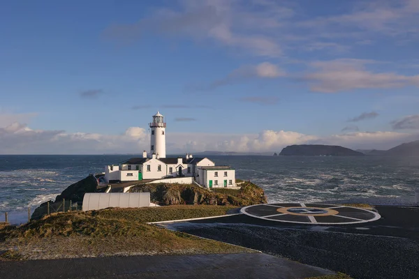 Вид Будинок Fanad Head Lighthouse Графстві Донегал Ірландія Стокове Фото