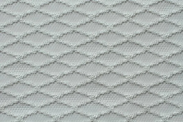Bezešvé Textury Polyesterové Krajky Tkaniny Bílé Barvě Makro Textura Closeup — Stock fotografie