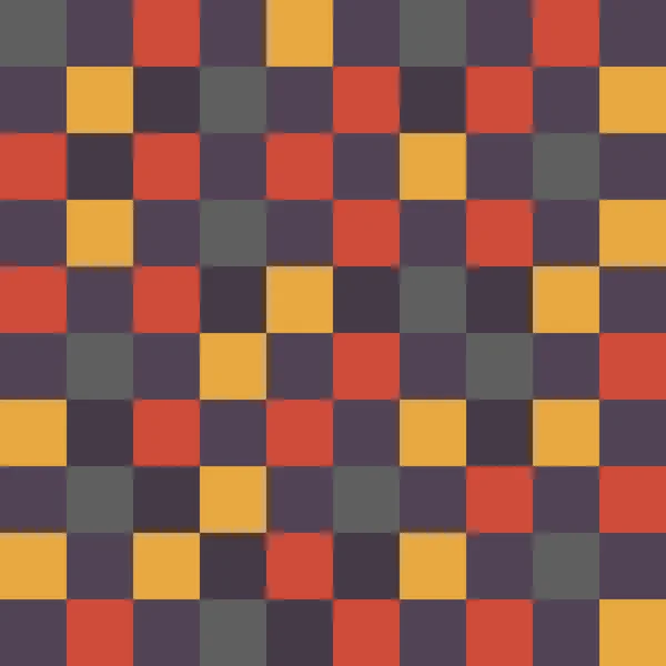 Checkerboard Naadloze Patroon Vector Achtergrond Donkere Herfstkleuren Abstract Geometrische Herhaling — Stockvector