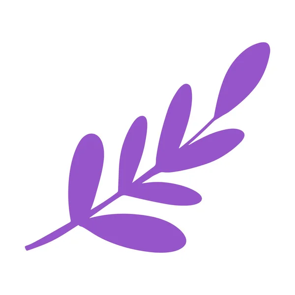 Einfacher Handgezeichneter Zweig Mit Runden Blättern Florales Design Element Vektor — Stockvektor