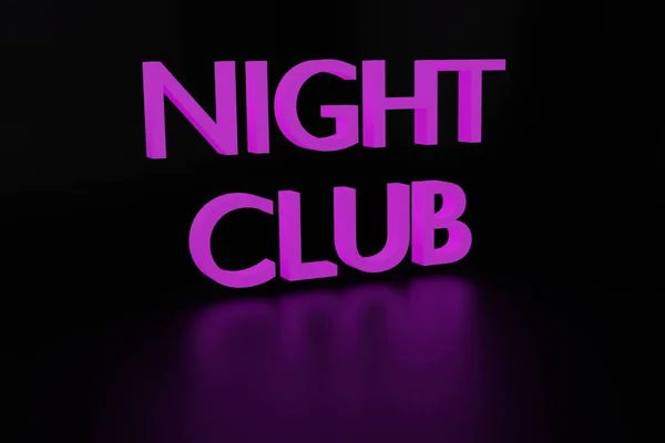 Luxuslila Aufschrift Nachtclub Auf Grauem Podium Weiches Licht Glatter Hintergrund — Stockfoto