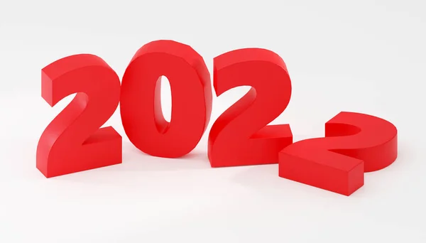 Jasně Červená Vánoční Nálada Znamení 2022 2023 Šedém Pozadí Prázdný — Stock fotografie