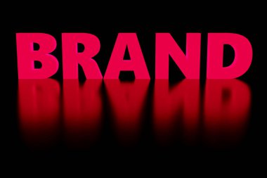 Gri podyumdaki lüks parlayan yazı markası, yumuşak ışık, öngörünüm pürüzsüz arkaplan, 3D görüntüleme