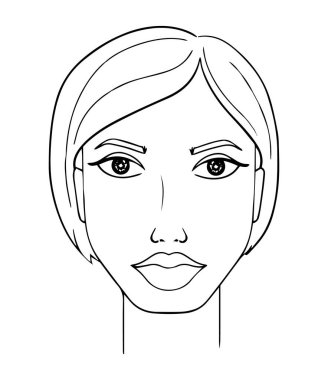 Kısa boylu, şık bir genç kız. Kadın eli çizim çizimi. Basit düz bir vektör.