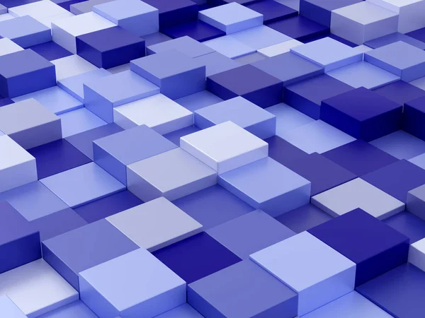 stock image 3d rendered abstract bright blue background with colorful cubes wallpaper