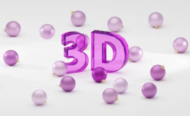 Lüks mor cam tabela 3D, yumuşak ışık, ön manzara pürüzsüz arkaplan, 3D görüntüleme