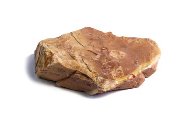 Pelitic Schist Kayası Beyaz Arkaplanda izole edilmiş.