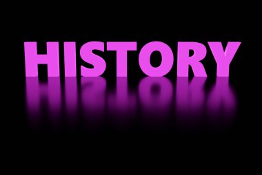 3d parlayan mor tabela yansıma ön görünümü ile tarih siyah arkaplan diyor