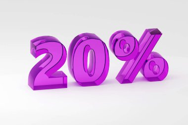 Camdan yazıtlar gri podyumda% 20, yumuşak ışık, ön manzara pürüzsüz arkaplan, 3D görüntüleme