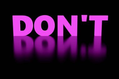 Parlak mor yazıtlar siyah podyumda değil, yumuşak ışık, ön manzara pürüzsüz arkaplan, 3D görüntüleme