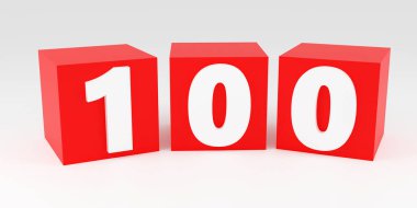Lüks kırmızı imza 100 bin İnternet medya blog takipçileri 3D resim kırmızı küplerde
