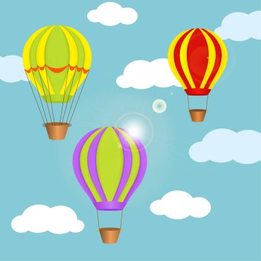 Bunny on a air balloon