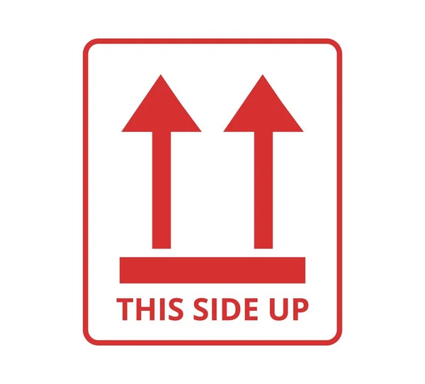 Red Side Skilt Emballeringsbegrep Vektorillustrasjon – stockvektor
