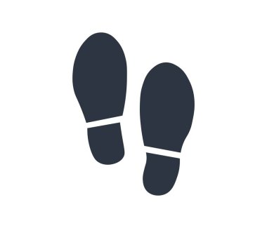 İzole ayak izi ikon vektörü. Düz çizgi vektörü. Vektör illüstrasyonu