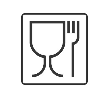 Yemek teması ve güvenlik kavramı. Vektör illüstrasyonu