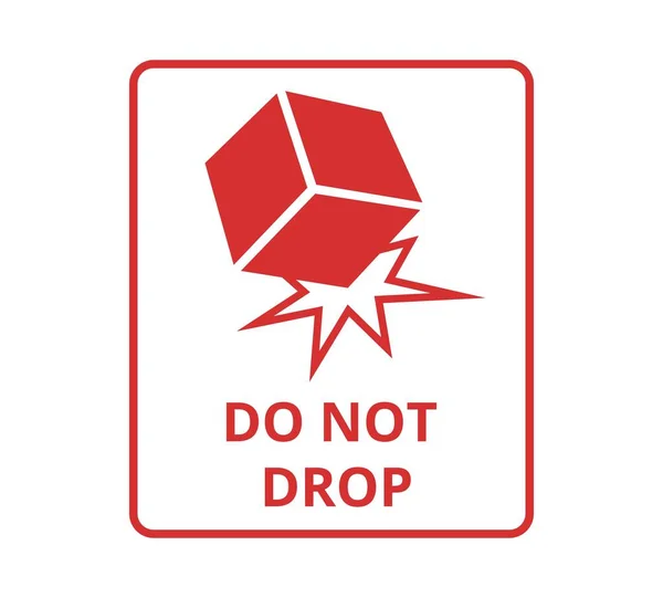 Красный Символ Drop Концепция Упаковки Векторная Иллюстрация — стоковый вектор