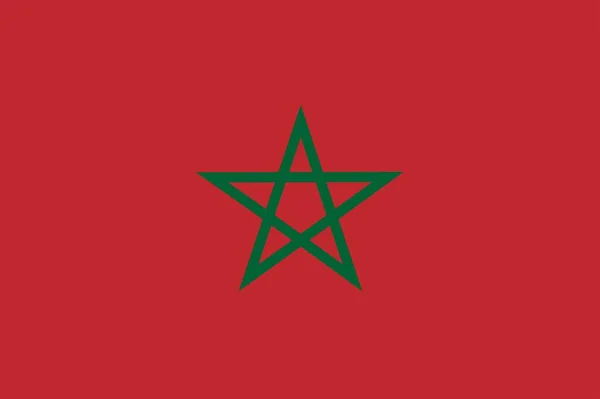 Die Marokkanische Nationalflagge Vektorillustration — Stockvektor