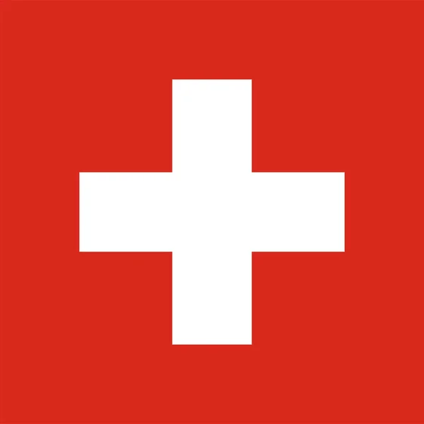 Die Nationalflagge Der Schweiz Vektorillustration Vektorillustration — Stockvektor