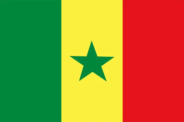 セネガルの国旗 ベクトルイラスト ベクターイラスト — ストックベクタ
