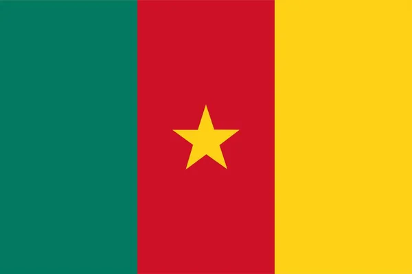 Drapeau National Cameroun Illustration Vectorielle Illustration Vectorielle — Image vectorielle